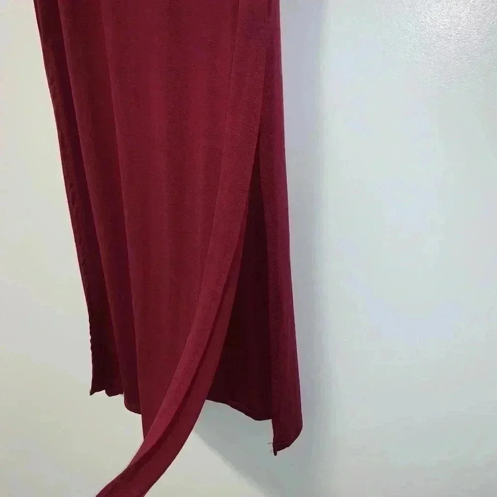 Active USA Roll-Waist Side Split Maxi Skirt​​